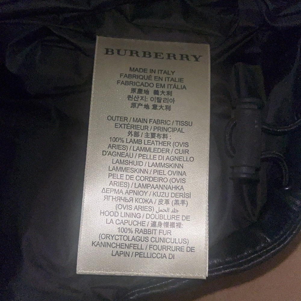 Burberry Detachable Sleeve Hooded Puffer Jacket- Lamb Leather - Picture 9 of 16